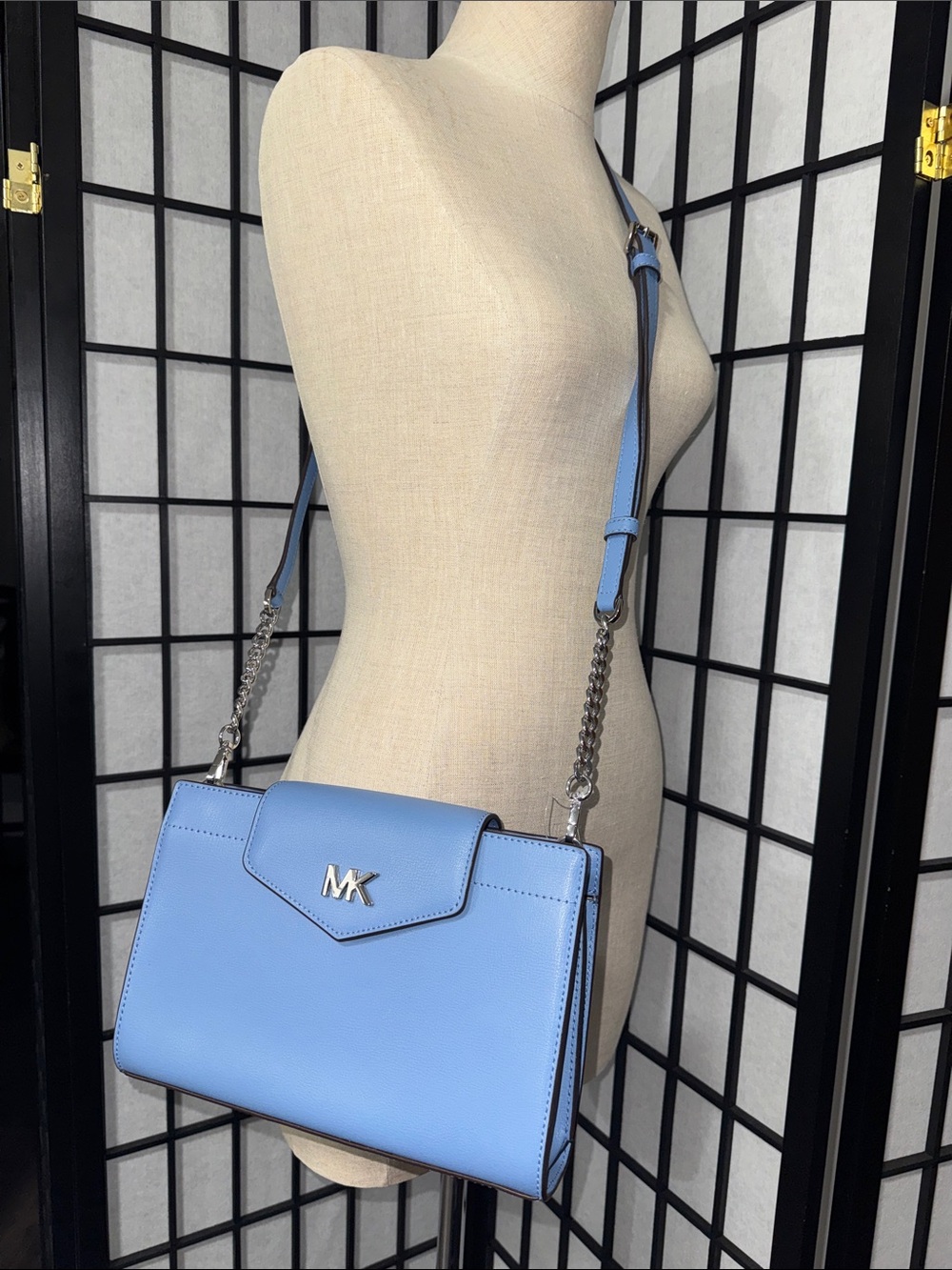 MICHAEL KORS MOTT clutch crossbody FRENCH BLUE - Picture 12 of 12